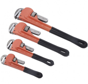 Goplus 4 piece steel pipe wrench set