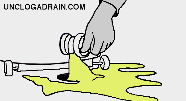 Unclog a drain with wet vacuum - drain the vacuum canister