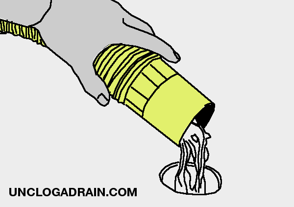 Unclog a drain with wet vacuum - pull the clog out of the drain